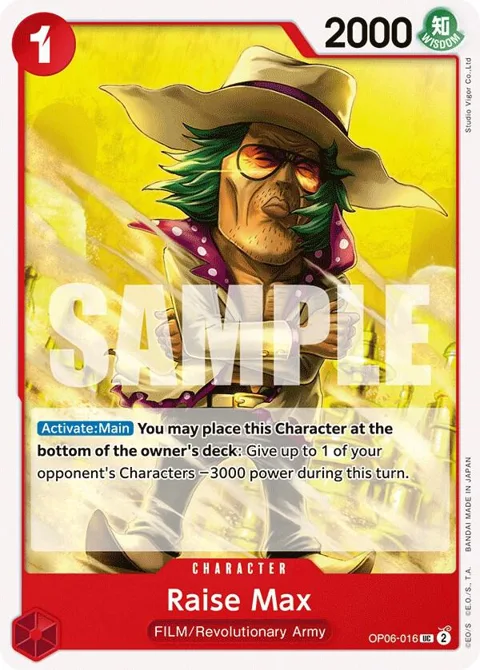 Raise Max OP06-016 One Piece card from Wings of the Captain