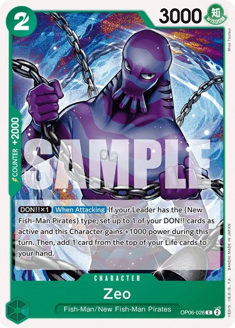 Zeo OP06-028 One Piece card from Wings of the Captain