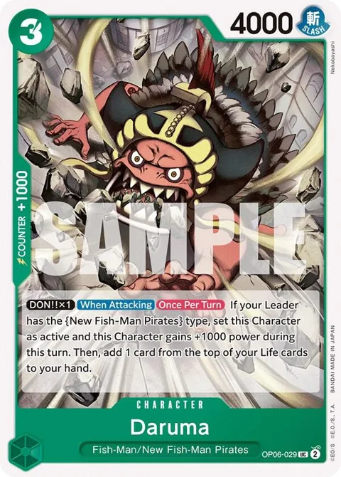 Daruma OP06-029 One Piece card from Wings of the Captain