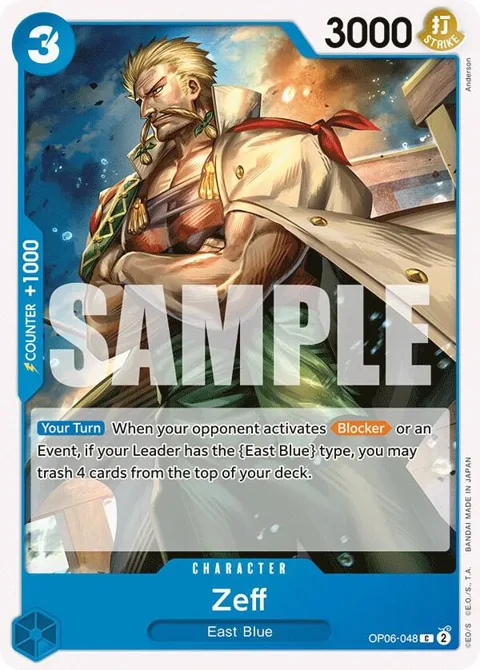 Zeff OP06-048 One Piece card from Wings of the Captain