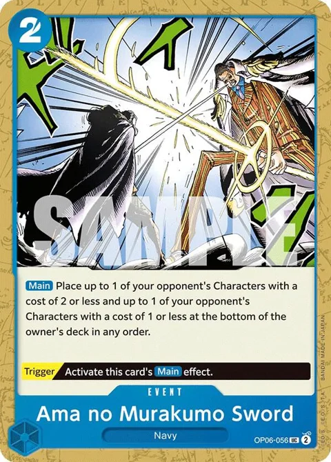 Ama no Murakumo Sword OP06-056 One Piece card from Wings of the Captain