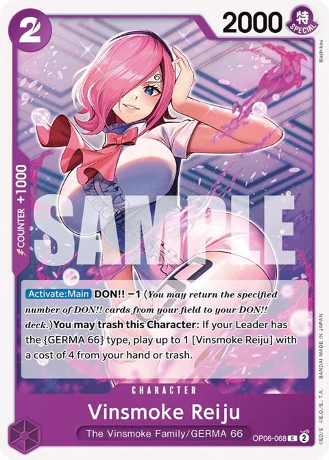Vinsmoke Reiju OP06-068 One Piece card from Wings of the Captain