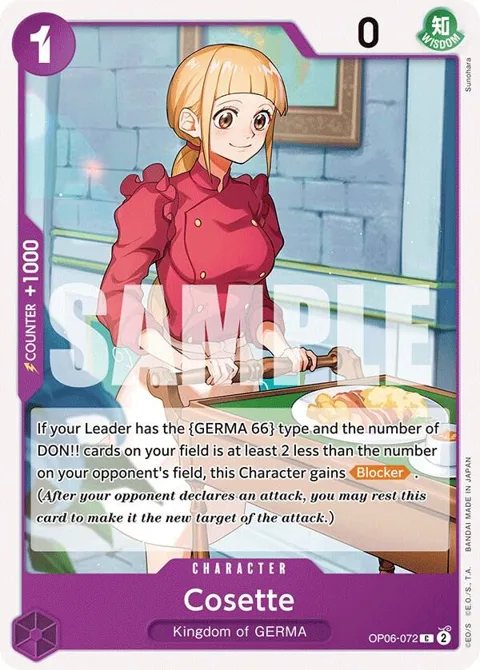 Cosette OP06-072 One Piece card from Wings of the Captain