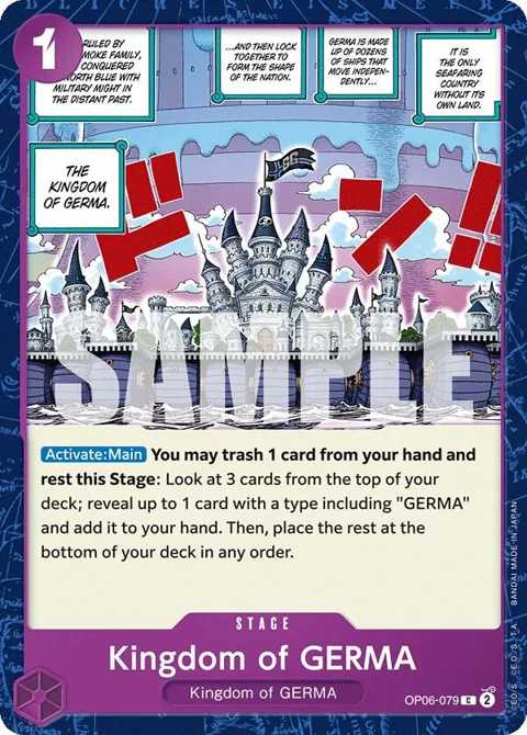Kingdom of GERMA OP06-079 One Piece card from Wings of the Captain