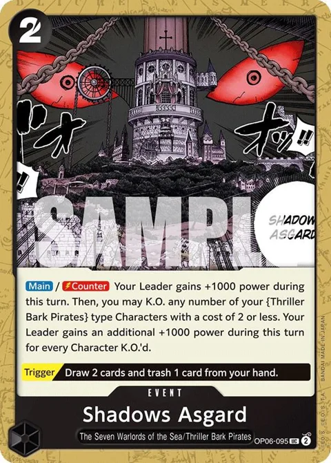 Shadows Asgard OP06-095 One Piece card from Wings of the Captain