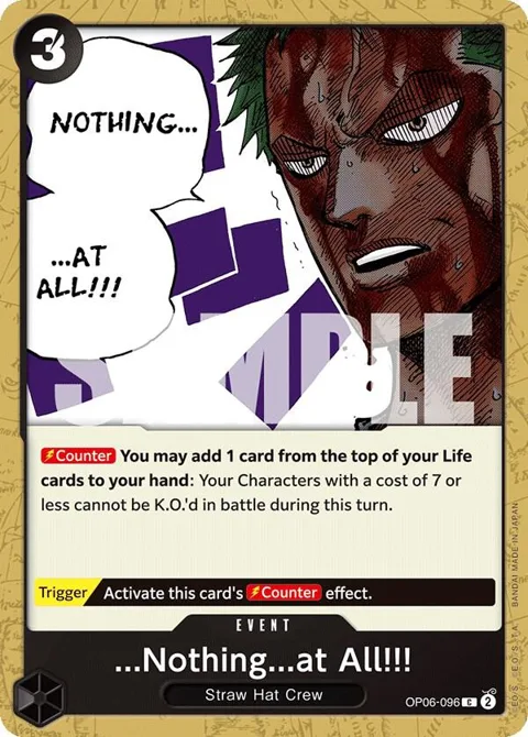 ...Nothing...at All!!! OP06-096 One Piece card from Wings of the Captain