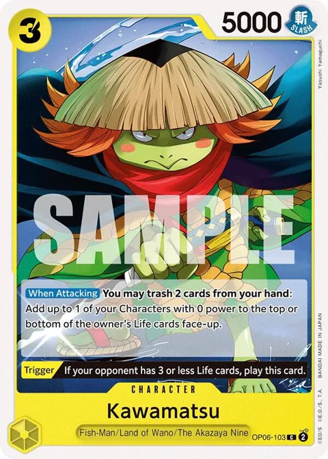 Kawamatsu OP06-103 One Piece card from Wings of the Captain