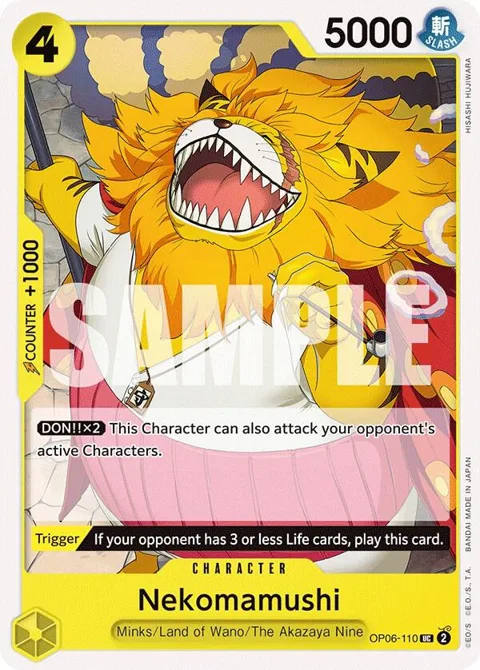 Nekomamushi OP06-110 One Piece card from Wings of the Captain