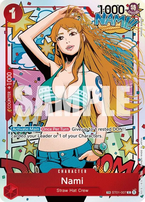 Nami TR ST01-007 One Piece card from Wings of the Captain