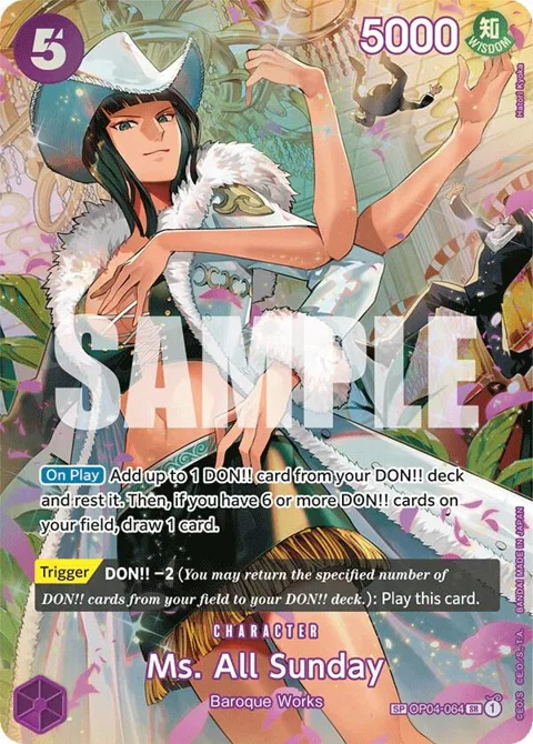 Ms. All Sunday SP OP04-064 One Piece card from Wings of the Captain
