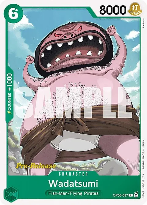 Wadatsumi OP06-037 Pre-Release One Piece card from Wings of the Captain Pre-Release Cards