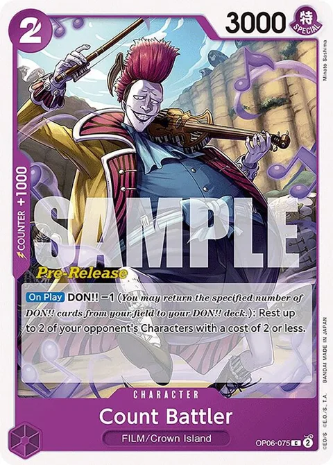 Count Battler OP06-075 Pre-Release One Piece card from Wings of the Captain Pre-Release Cards