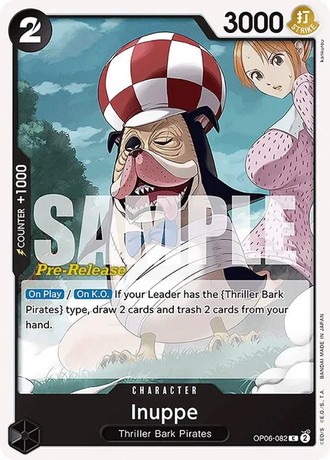 Inuppe OP06-082 Pre-Release One Piece card from Wings of the Captain Pre-Release Cards
