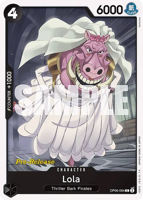 Lola OP06-094 Pre-Release One Piece card from Wings of the Captain Pre-Release Cards
