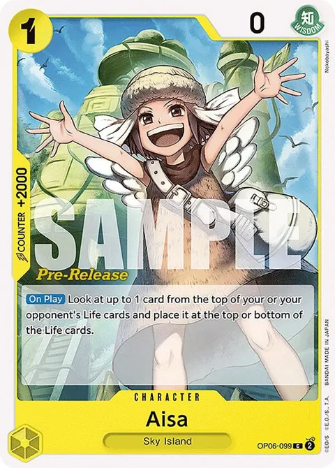 Aisa OP06-099 Pre-Release One Piece card from Wings of the Captain Pre-Release Cards