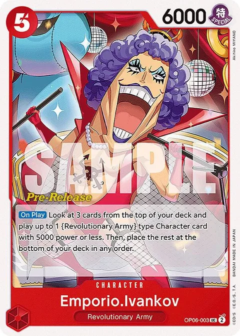 Emporio.Ivankov OP06-003 Pre-Release One Piece card from Wings of the Captain Pre-Release Cards