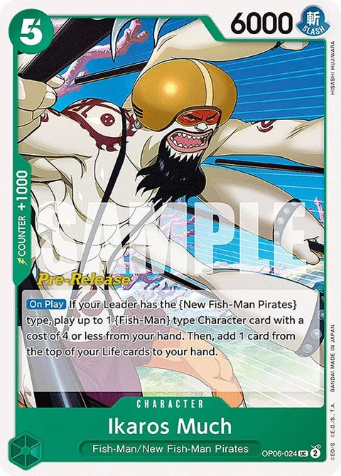 Ikaros Much OP06-024 Pre-Release One Piece card from Wings of the Captain Pre-Release Cards