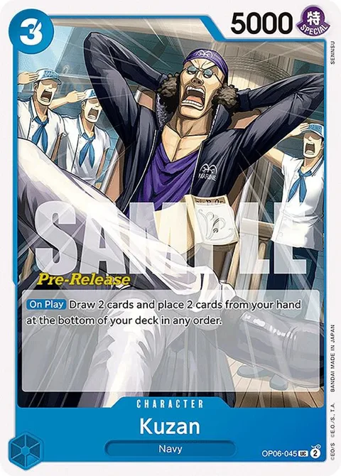 Kuzan OP06-045 Pre-Release One Piece card from Wings of the Captain Pre-Release Cards