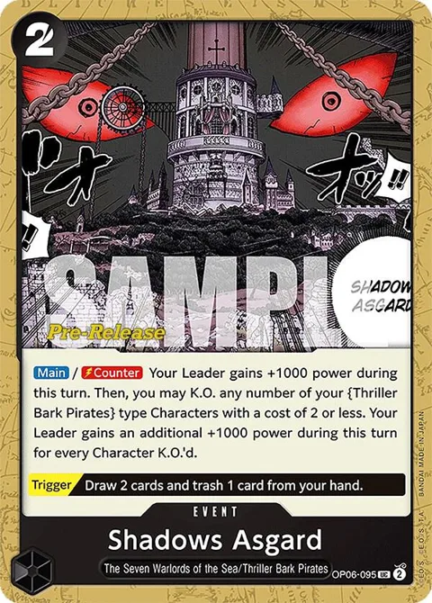 Shadows Asgard OP06-095 Pre-Release One Piece card from Wings of the Captain Pre-Release Cards