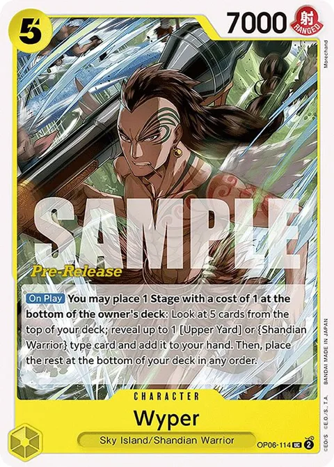 Wyper OP06-114 Pre-Release One Piece card from Wings of the Captain Pre-Release Cards