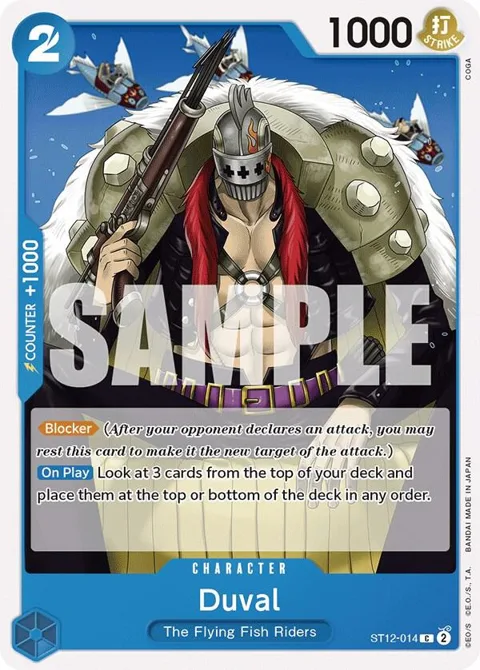 Duval ST12-014 One Piece card from Starter Deck 12: Zoro and Sanji
