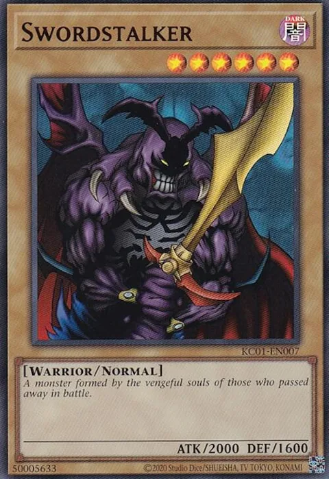 Swordstalker KC01-EN007 Yu-Gi-Oh card from 25th Anniversary Ultimate Kaiba Set