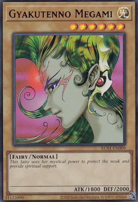 Gyakutenno Megami KC01-EN009 Yu-Gi-Oh card from 25th Anniversary Ultimate Kaiba Set