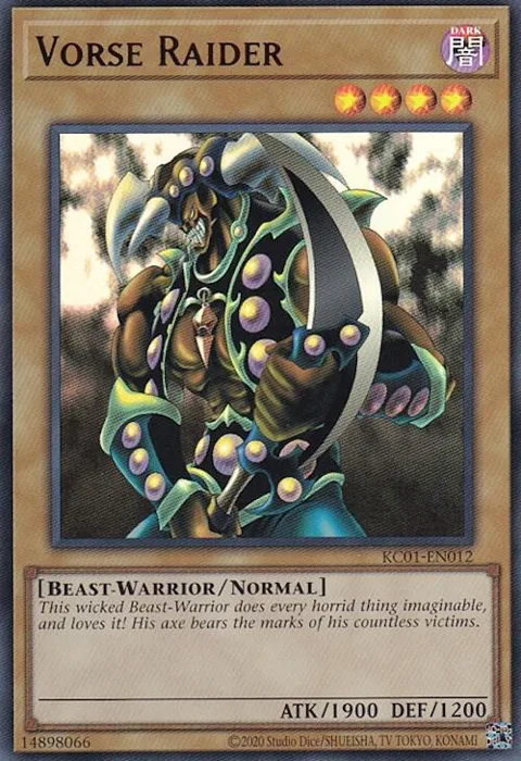 Vorse Raider KC01-EN012 Yu-Gi-Oh card from 25th Anniversary Ultimate Kaiba Set