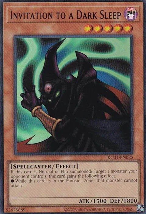 Invitation to a Dark Sleep KC01-EN025 Yu-Gi-Oh card from 25th Anniversary Ultimate Kaiba Set