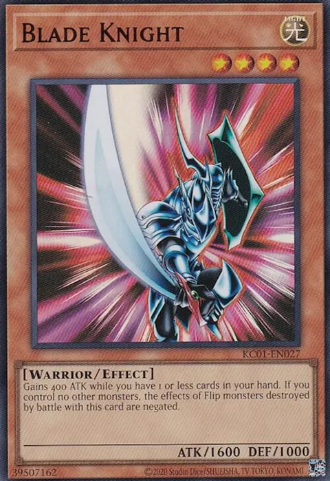 Blade Knight KC01-EN027 Yu-Gi-Oh card from 25th Anniversary Ultimate Kaiba Set