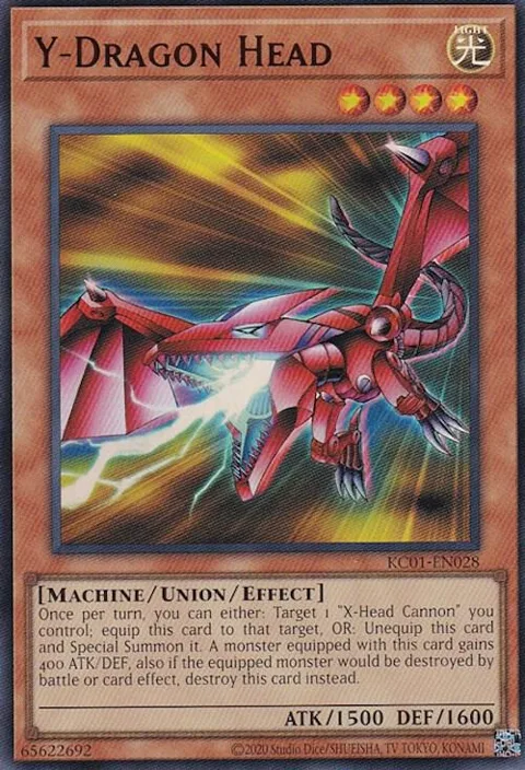 Y-Dragon Head KC01-EN028 Yu-Gi-Oh card from 25th Anniversary Ultimate Kaiba Set