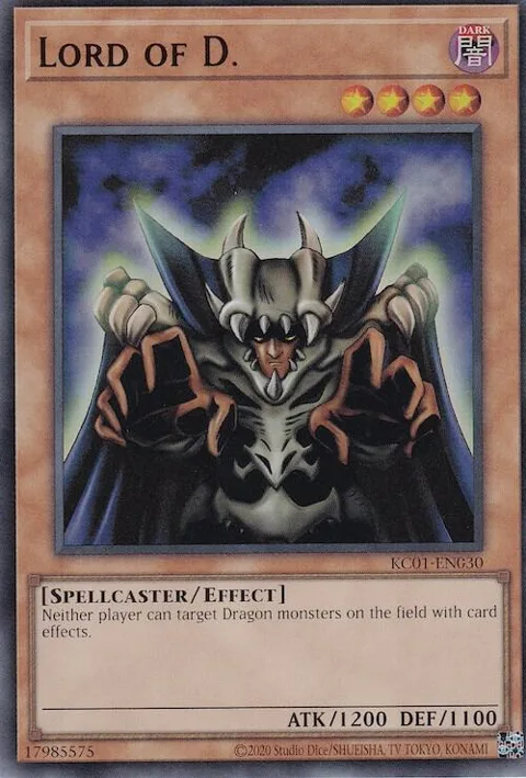 Lord of D. KC01-EN030 Yu-Gi-Oh card from 25th Anniversary Ultimate Kaiba Set