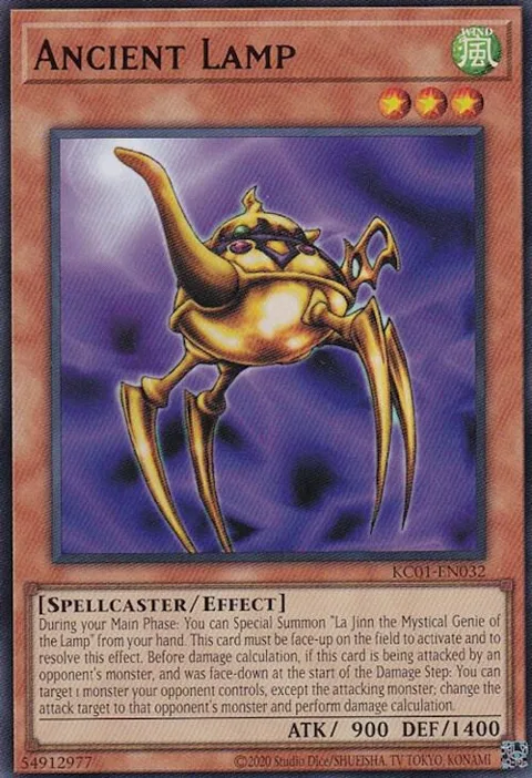 Ancient Lamp KC01-EN032 Yu-Gi-Oh card from 25th Anniversary Ultimate Kaiba Set