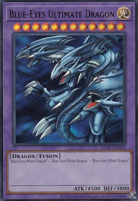 Blue-Eyes Ultimate Dragon KC01-EN033 Yu-Gi-Oh card from 25th Anniversary Ultimate Kaiba Set