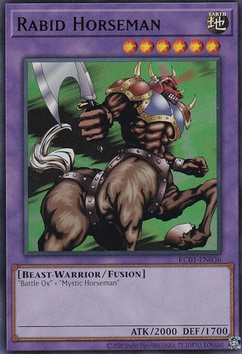 Rabid Horseman KC01-EN036 Yu-Gi-Oh card from 25th Anniversary Ultimate Kaiba Set