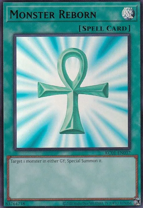 Monster Reborn Japanese Artwork KC01-EN037 Yu-Gi-Oh card from 25th Anniversary Ultimate Kaiba Set