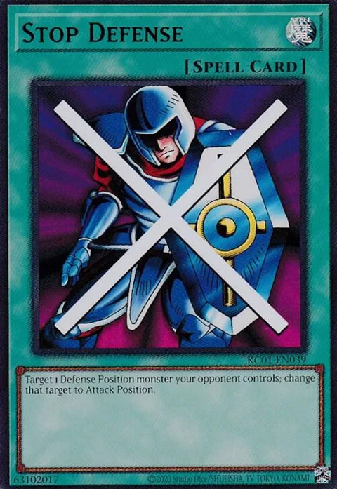 Stop Defense KC01-EN039 Yu-Gi-Oh card from 25th Anniversary Ultimate Kaiba Set