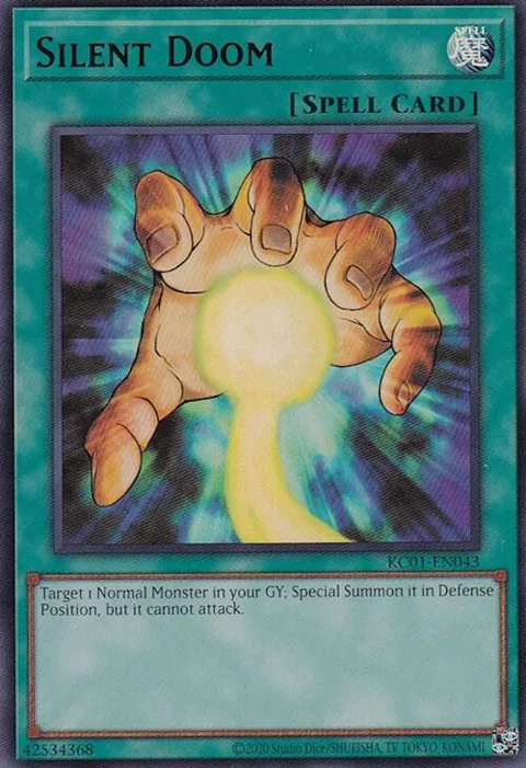 Silent Doom KC01-EN043 Yu-Gi-Oh card from 25th Anniversary Ultimate Kaiba Set