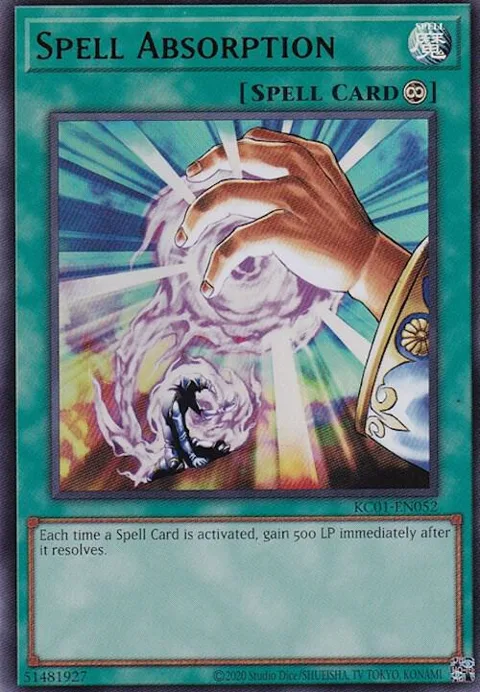Spell Absorption KC01-EN052 Yu-Gi-Oh card from 25th Anniversary Ultimate Kaiba Set