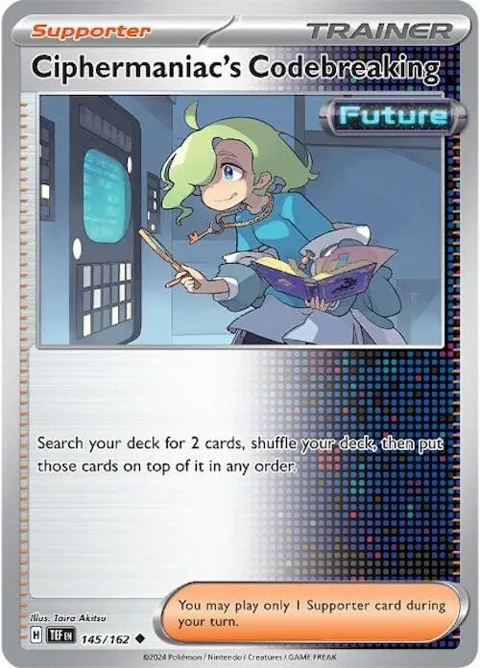 Ciphermaniac's Codebreaking #145/162 Pokémon card from Temporal Forces