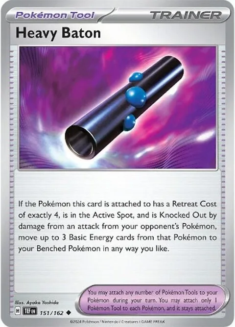 Heavy Baton #151/162 Pokémon card from Temporal Forces