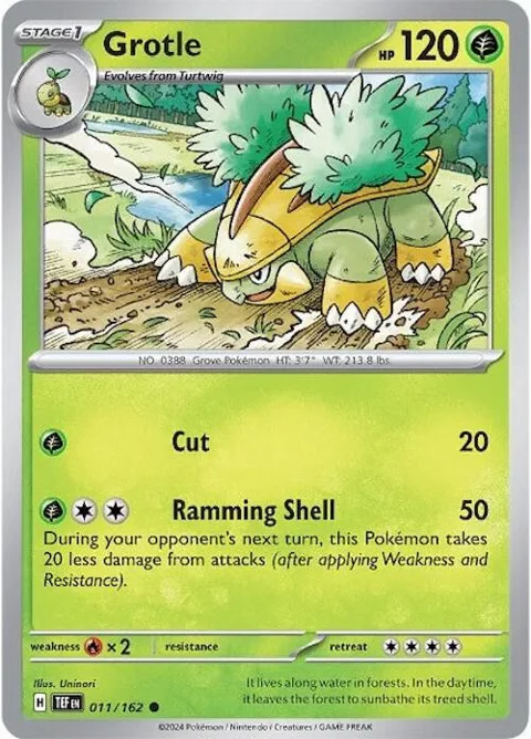 Grotle #011/162 Pokémon card from Temporal Forces
