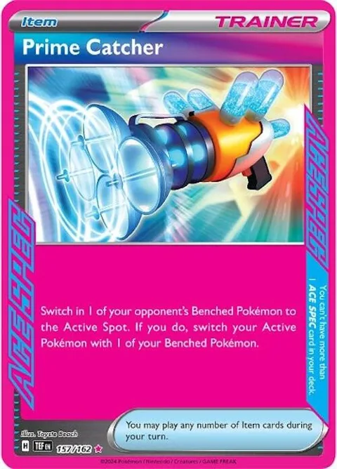 Prime Catcher #157/162 Holofoil Pokémon card from Temporal Forces