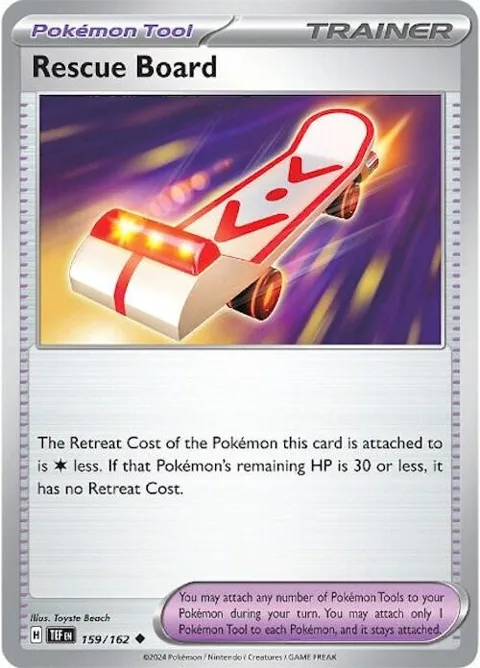 Rescue Board #159/162 Pokémon card from Temporal Forces