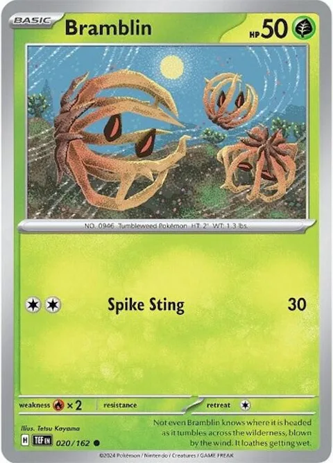 Bramblin #020/162 Pokémon card from Temporal Forces