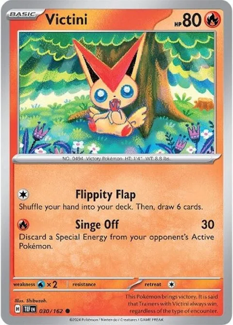 Victini #030/162 Reverse Holofoil Pokémon card from Temporal Forces