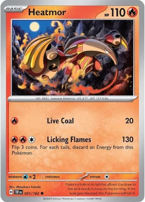 Heatmor #031/162 Pokémon card from Temporal Forces