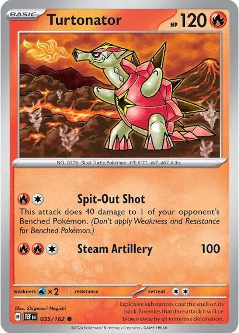 Turtonator #035/162 Pokémon card from Temporal Forces
