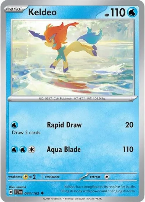 Keldeo #044/162 Pokémon card from Temporal Forces