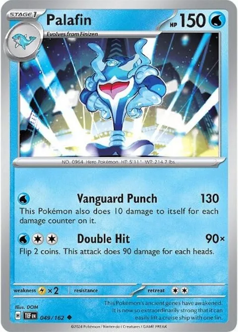 Palafin #049/162 Pokémon card from Temporal Forces